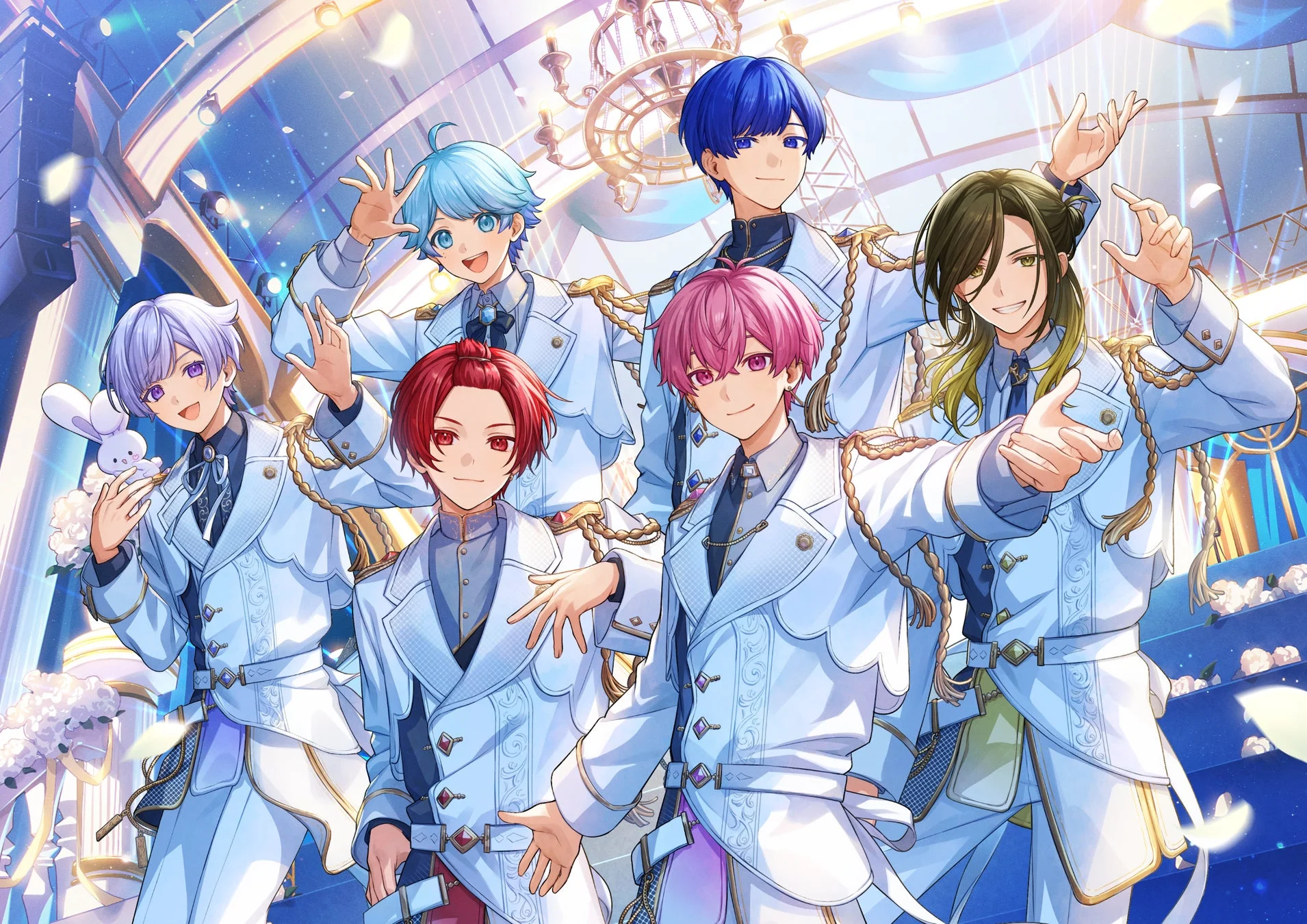 2.5次元アイドルグループいれいすのメンバー6人のイラスト