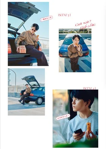 Lazさんがドライブ中に「待ちケンタ」や窓辺で「エゴサケンタ」を楽しむ様子