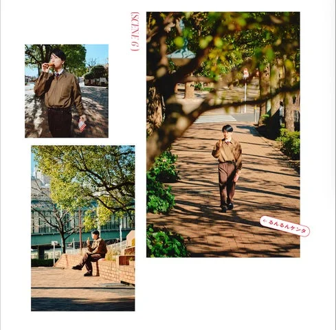 Lazさんが散歩中に「るんるんケンタ」を楽しむ様子