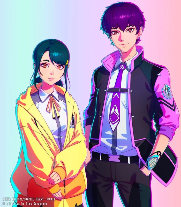 イリヤ・クブシノブ氏描き下ろしイラスト「Villion:Code」主人公と莉花