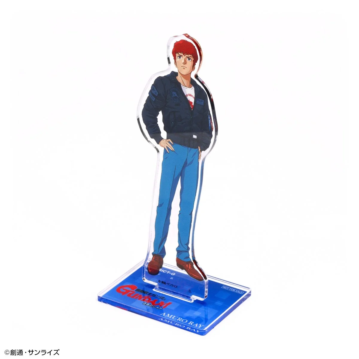 フライトジャケット購入特典のアムロ・レイ アクリルスタンド斜め
