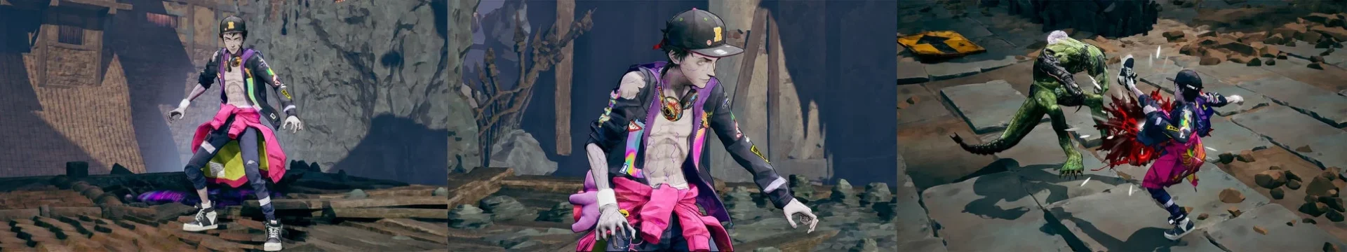 基本スタイル「ゾンビスタイル」のデイビィと戦闘画面