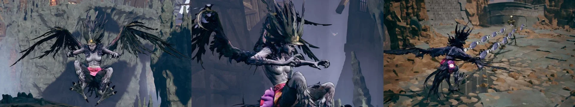 「ハーピースタイル」のデイビィと戦闘画面