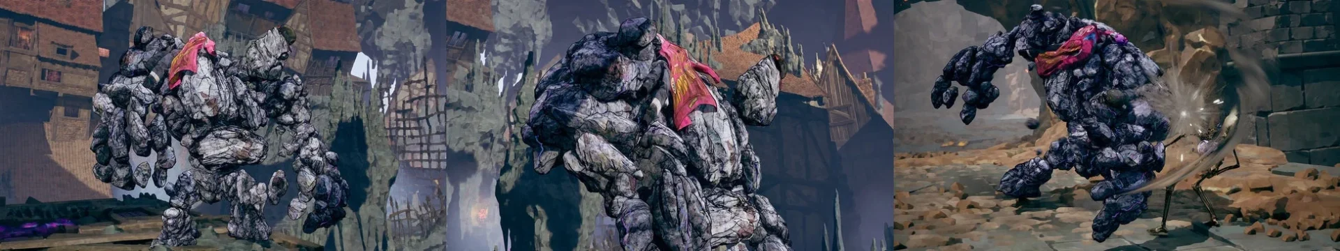 「ゴーレムスタイル」のデイビィと戦闘画面