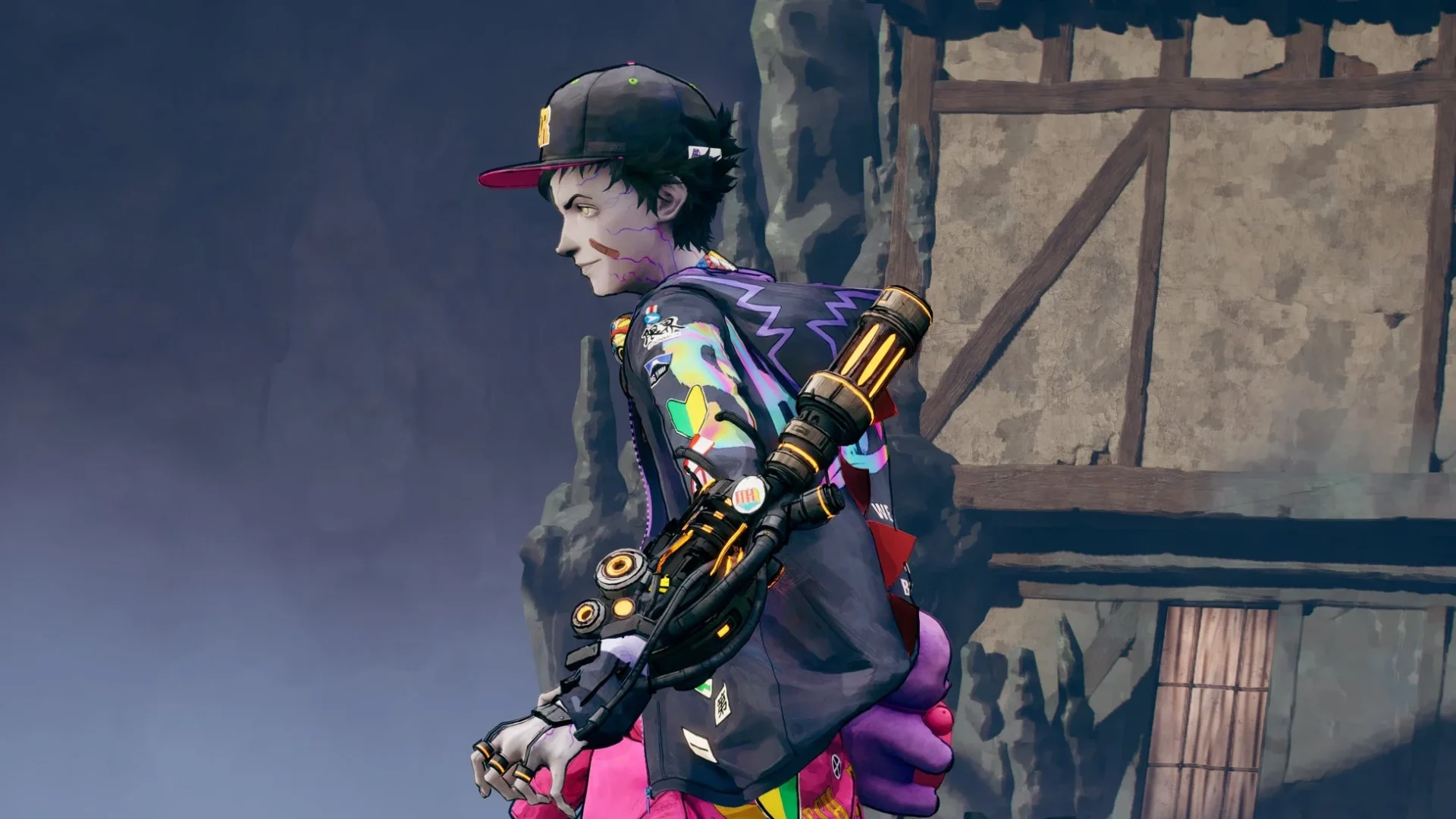 左腕にマッシブエッジを装備したデイビィ