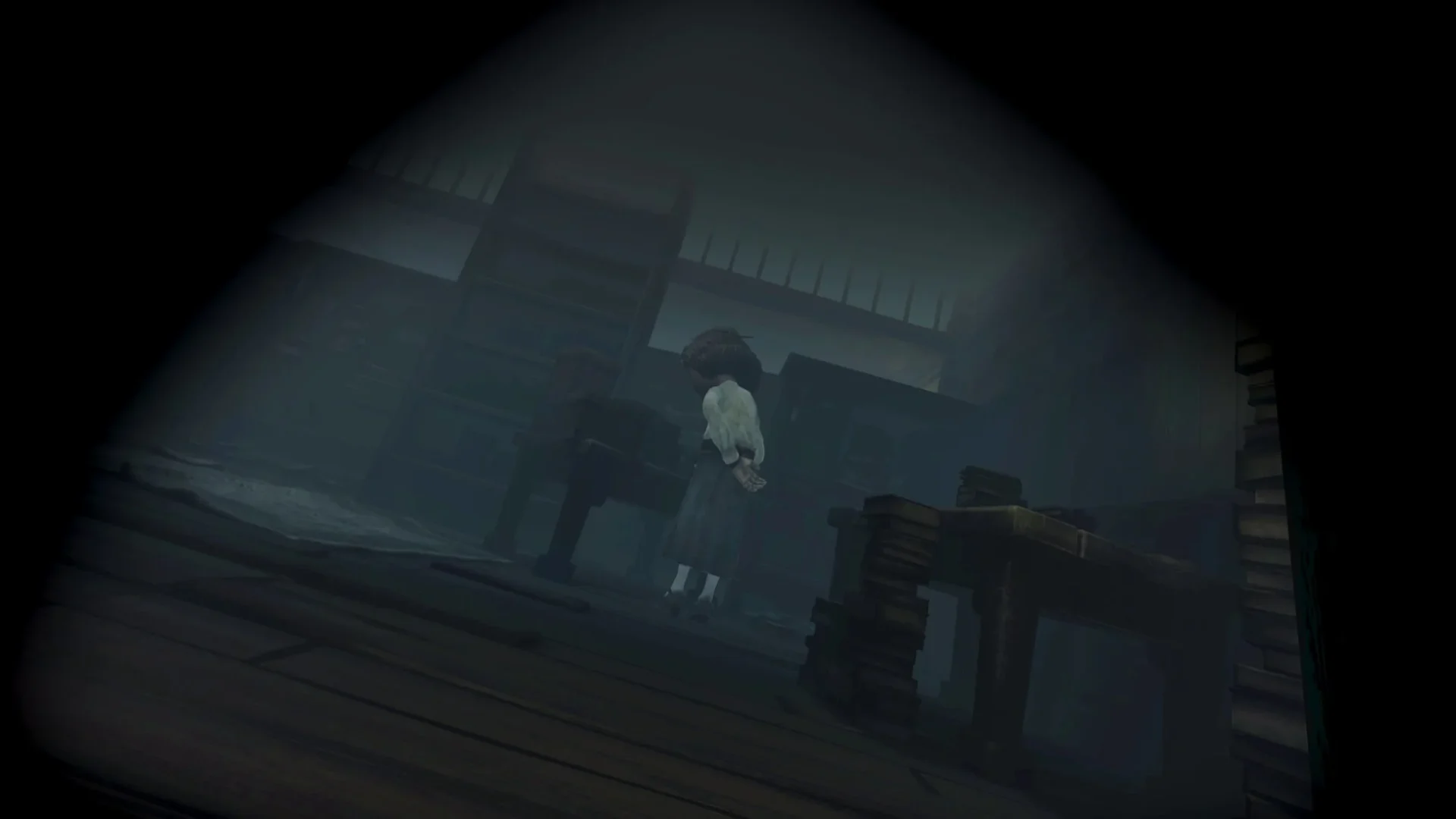 『リトルナイトメア VR Altered Echoes』ゲーム内の不気味な部屋の様子