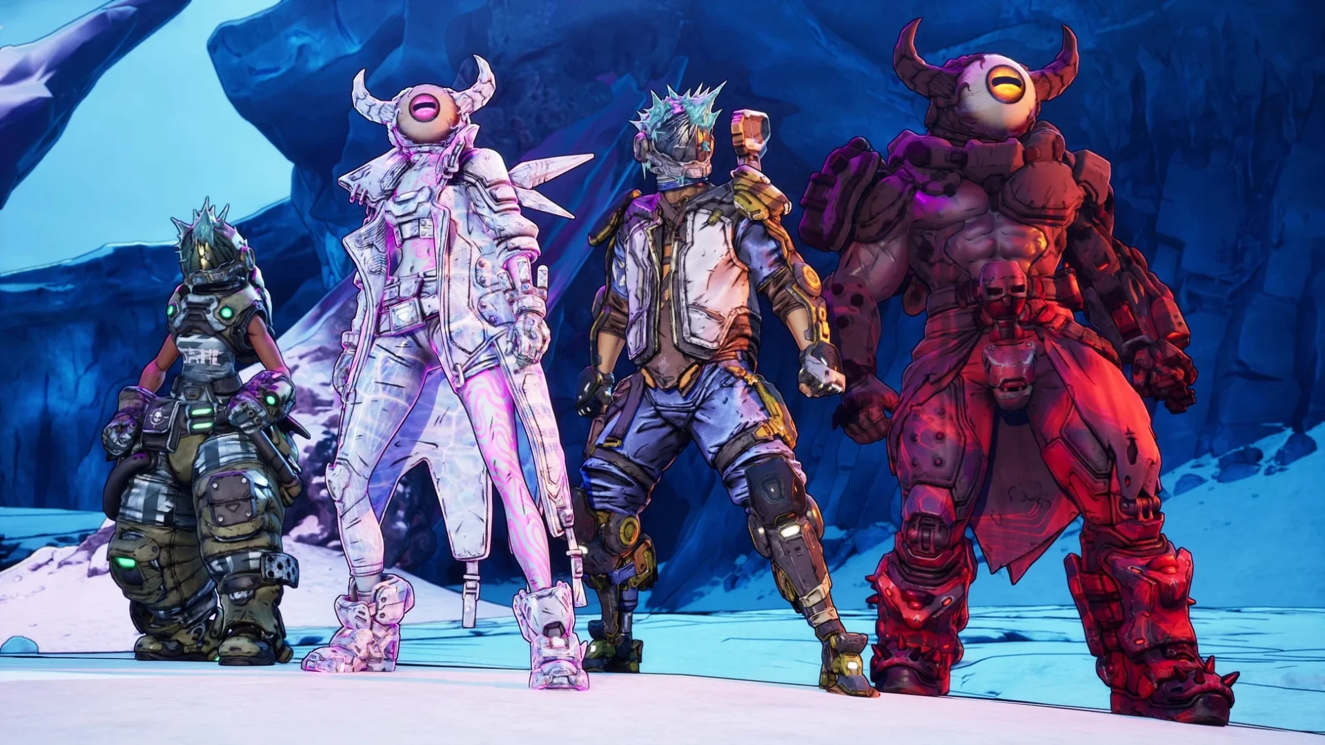 新たなヴォルト・ハンターたちとキャラクターの集合画像