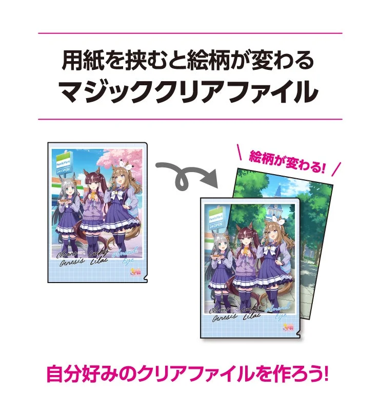 用紙を挟むと絵柄が変わるマジッククリアファイルの説明