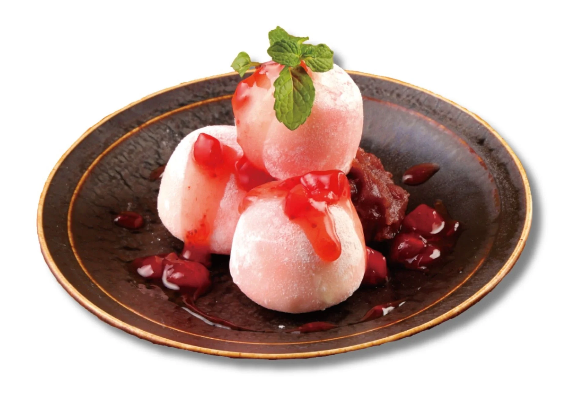 春らしいデザート、イチゴ大福アイス