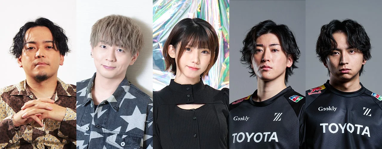 タイアップ配信に出演するストリーマー、コスプレイヤー、声優たちの顔写真