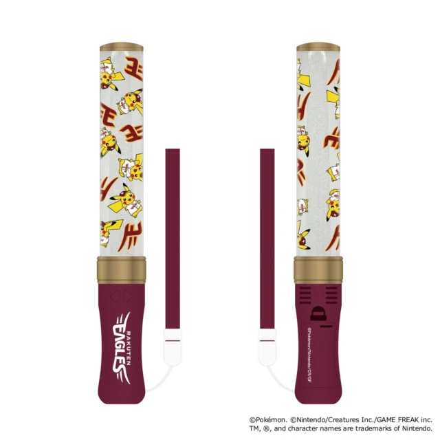 楽天イーグルスとピカチュウがデザインされたスティックライト。