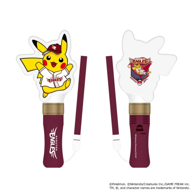 ピカチュウをかたどったダイカットデザインのライト。