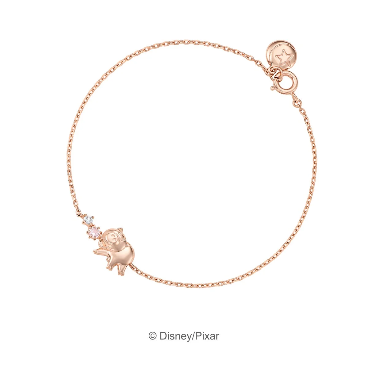 ハムモチーフのピンクゴールドブレスレット