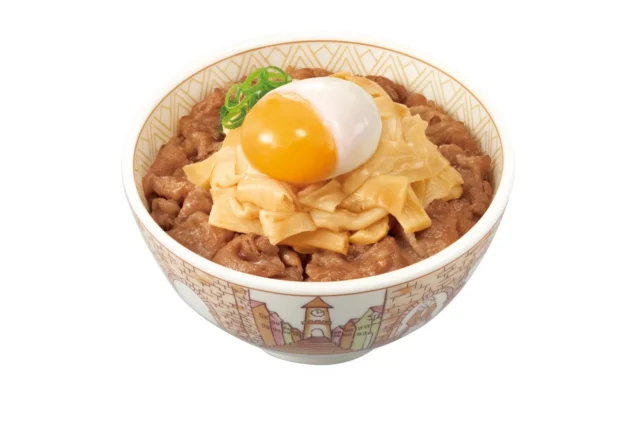 すき家「おんたま旨だしたけのこ牛丼」の並盛