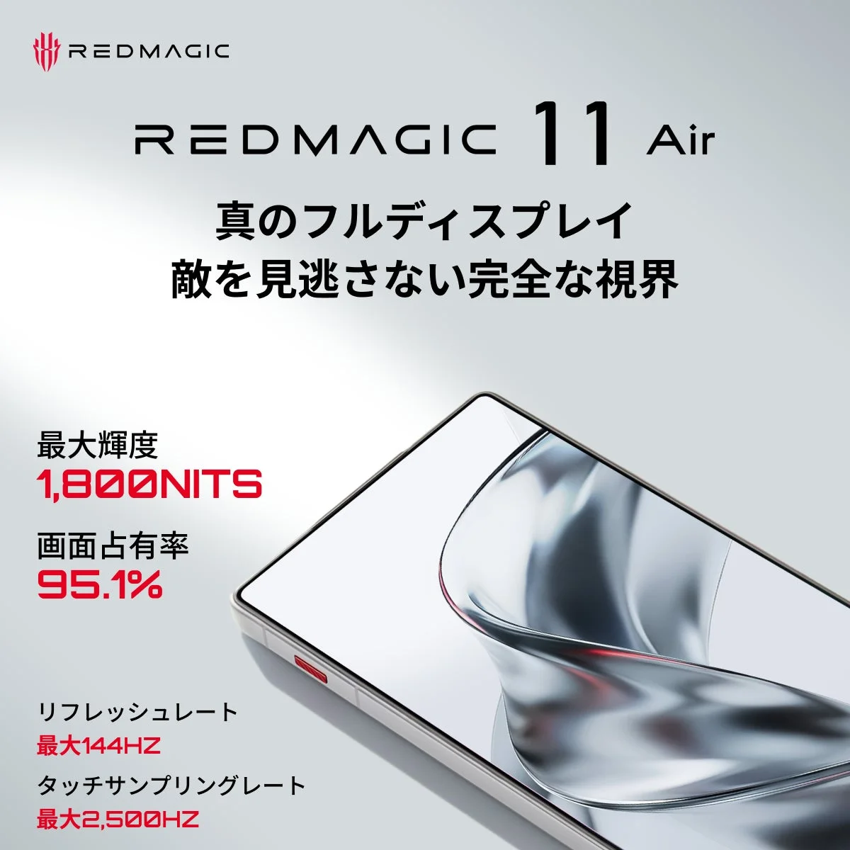REDMAGIC 11 Airの真のフルディスプレイとスペック情報。