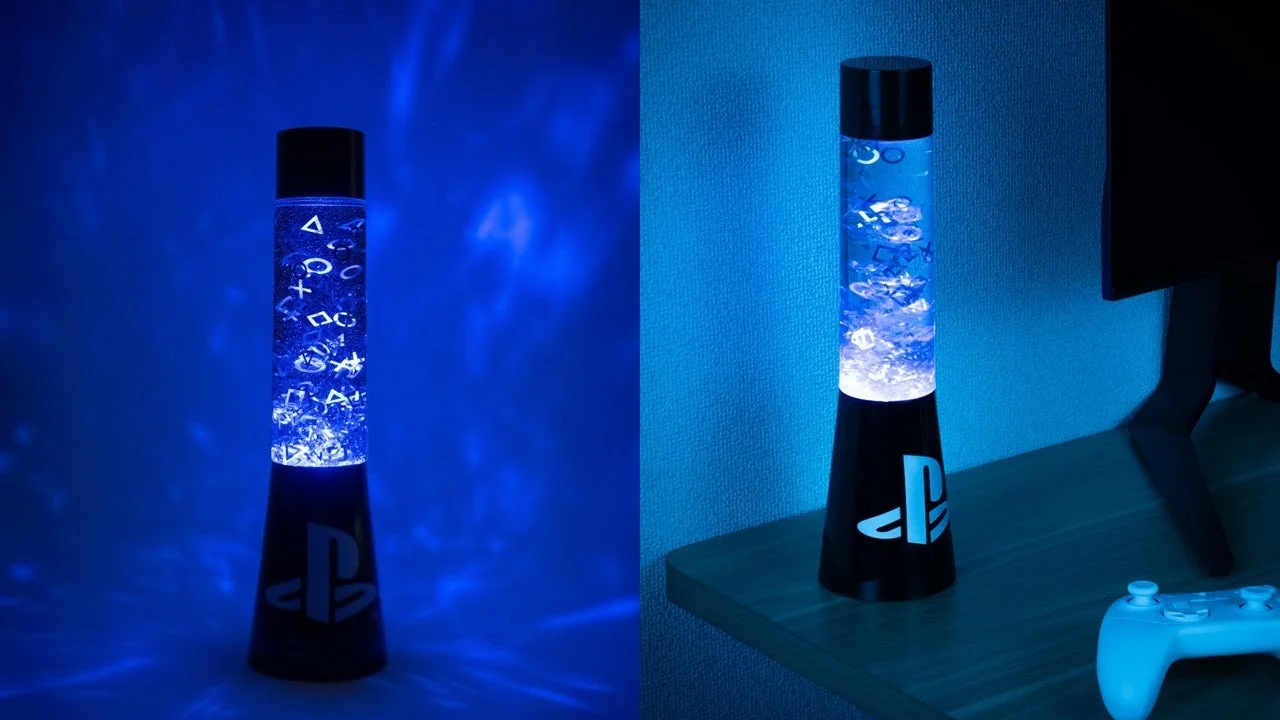 PlayStation Flow Lampの点灯時と消灯時の比較イメージ