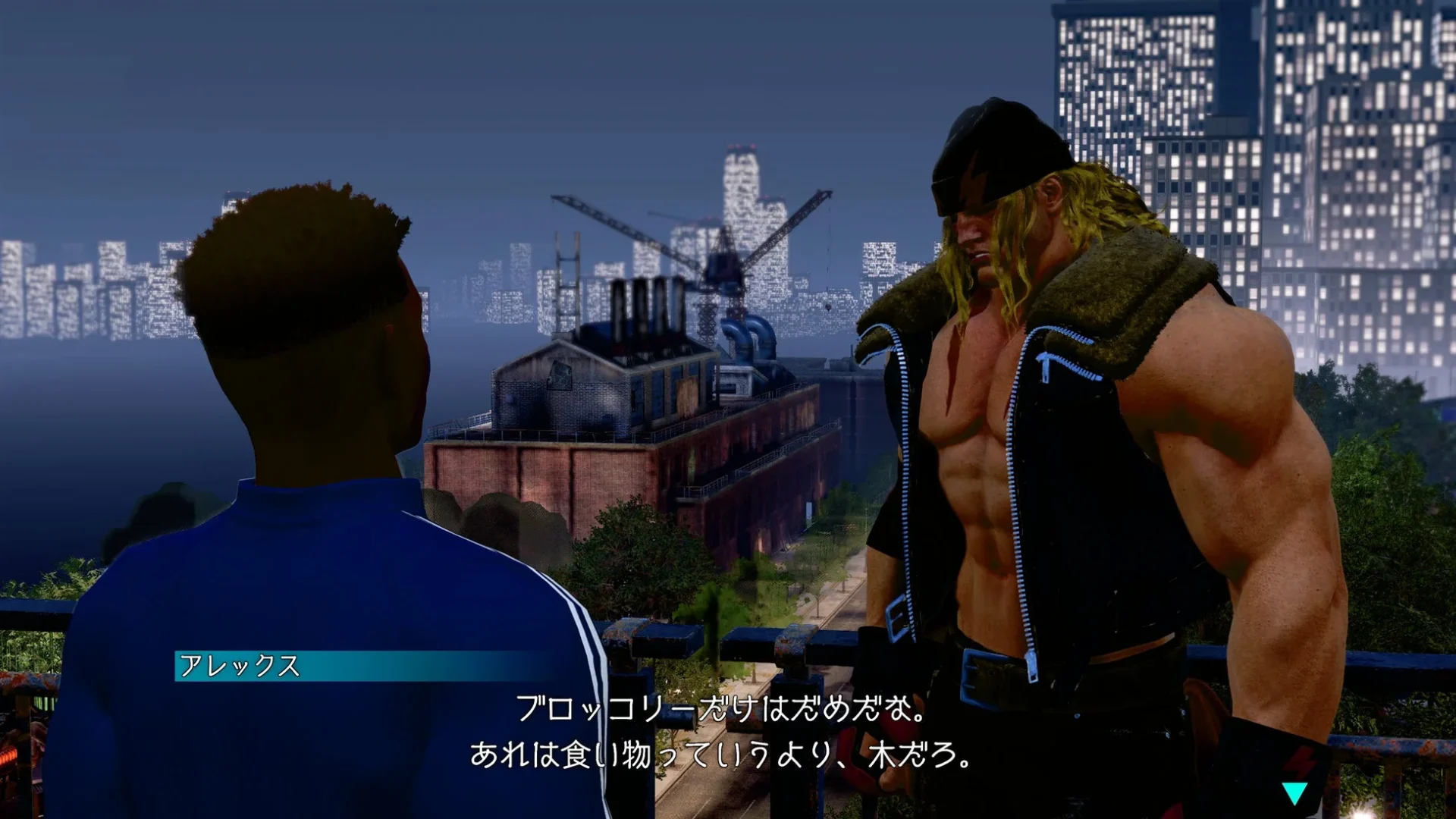 ストリートファイター6 ワールドツアーでアレックスと会話するシーン