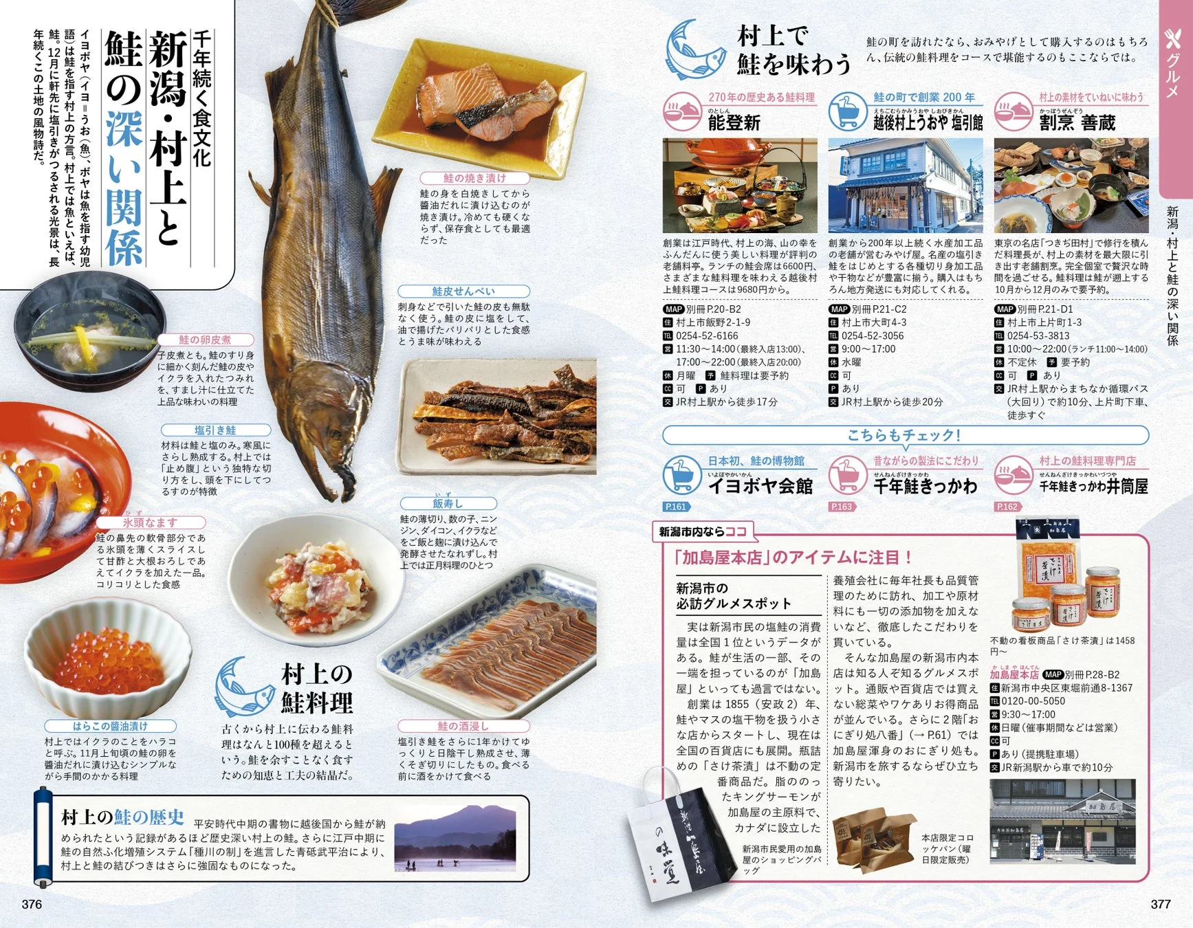 新潟・村上の1000年続く鮭文化と関連グルメを紹介するページ