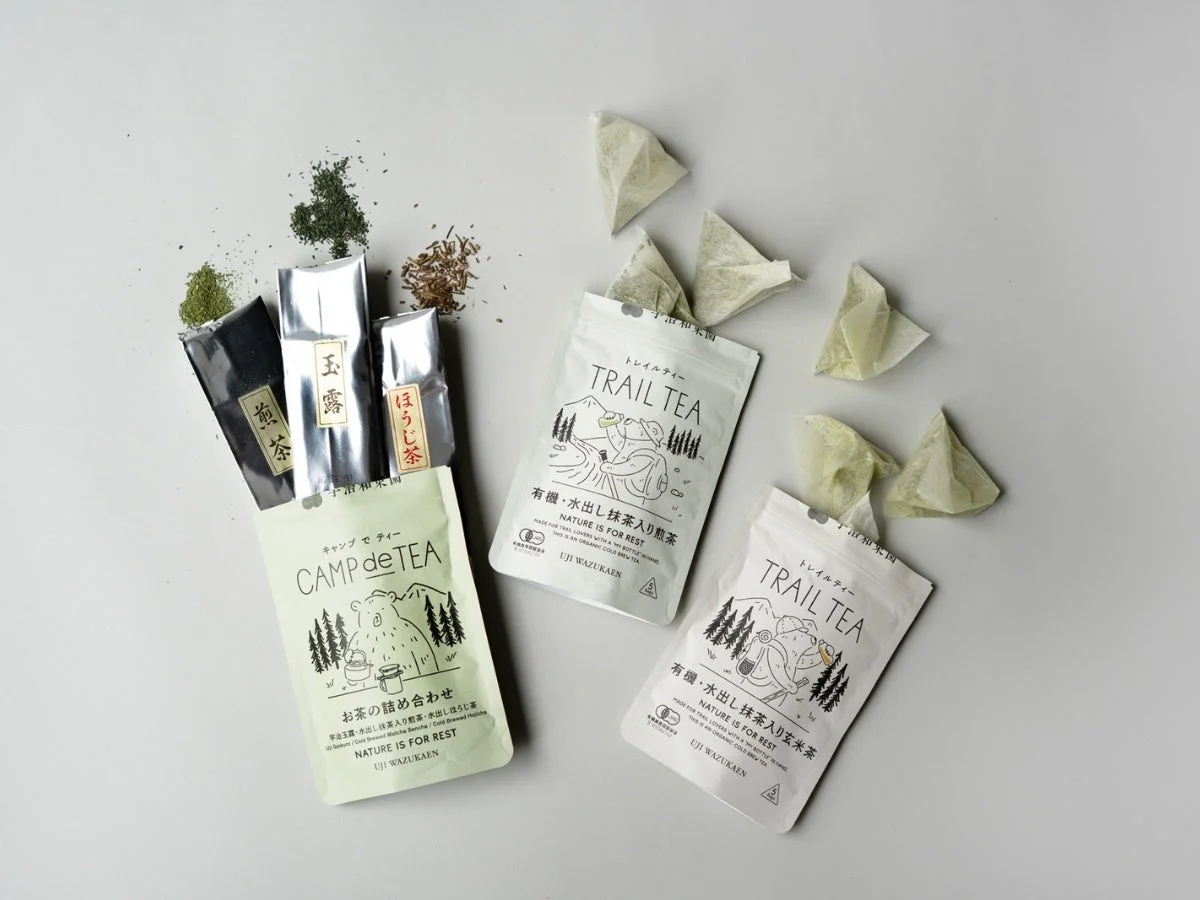 CAMP de TEAの茶葉とTRAIL TEAのティーバッグ