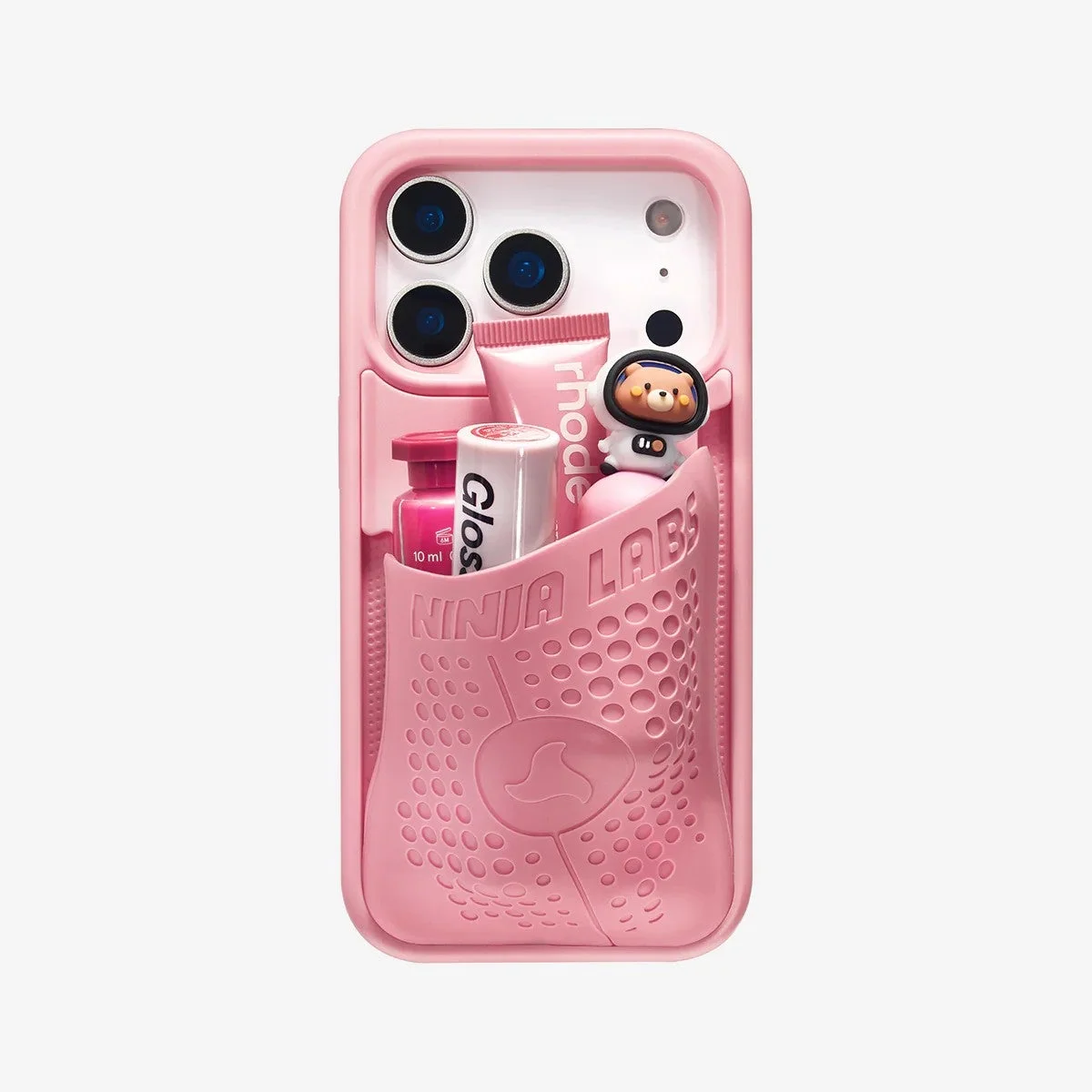 Bubblegum Flex Pouchに小物を収納したiPhoneケース