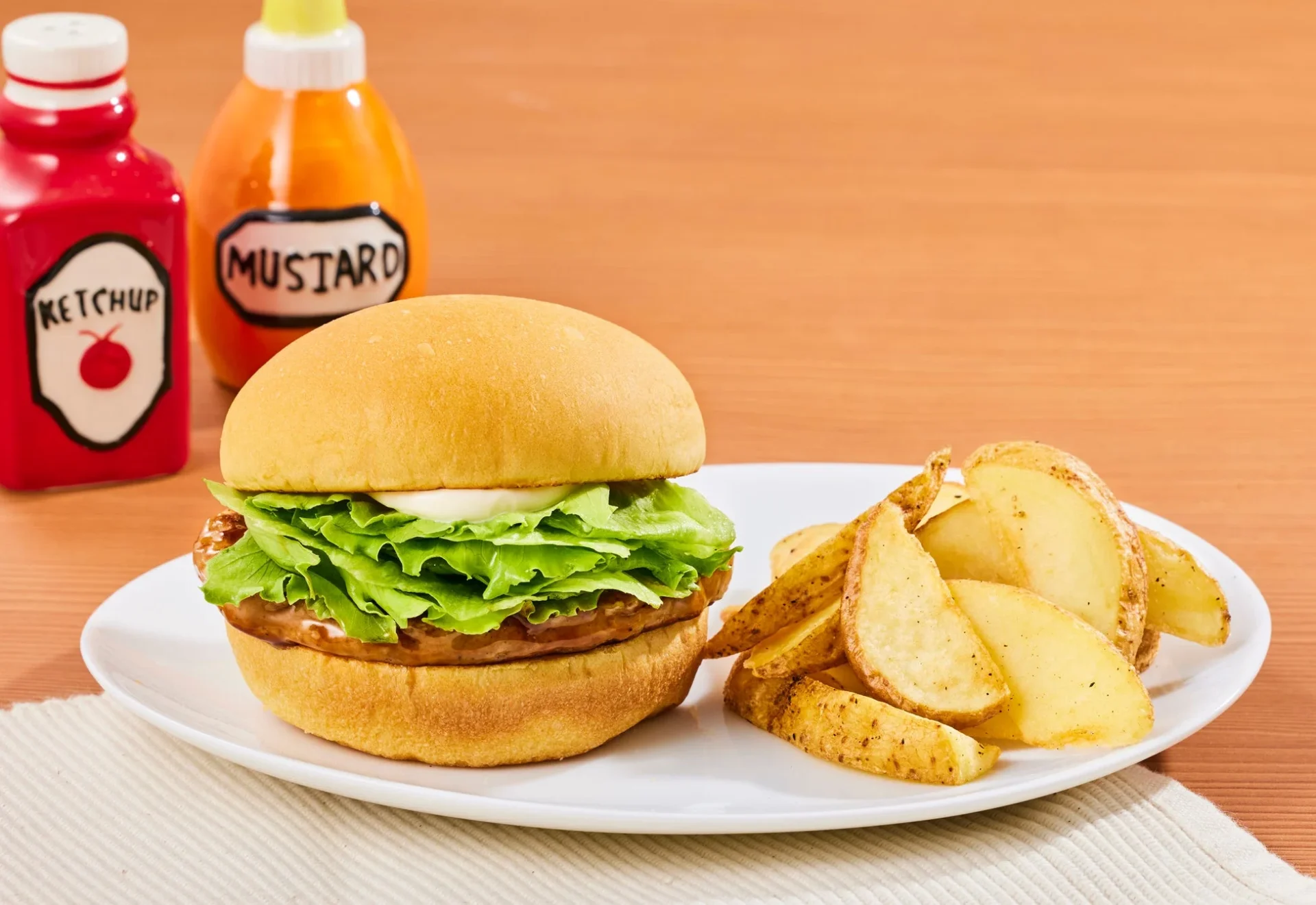 キッズハンバーガーセットとポテト