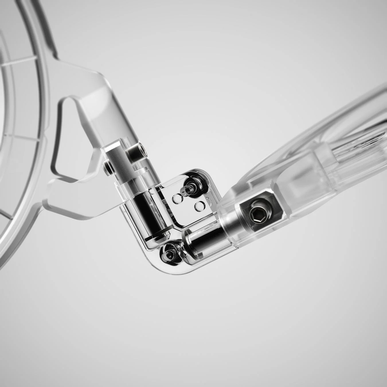 AULUMU G09 スマホリングスタンドの精密なヒンジ部分のクローズアップ