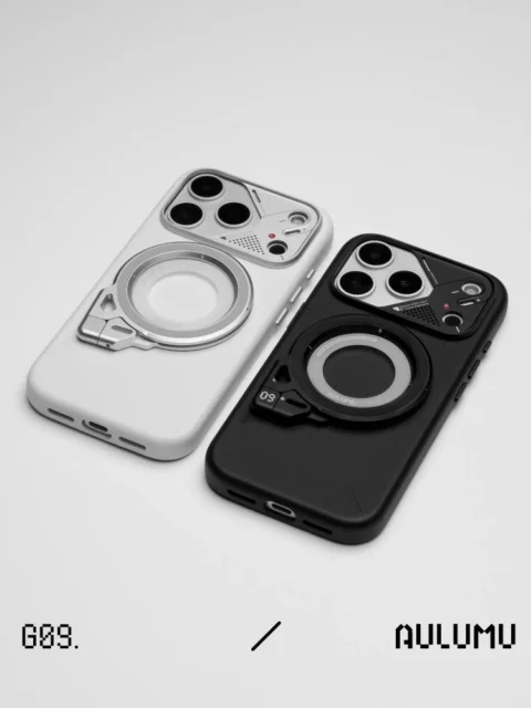 AULUMU G09 スマホリングスタンドとA17耐衝撃ケース（シルバーとブラック）の組み合わせ