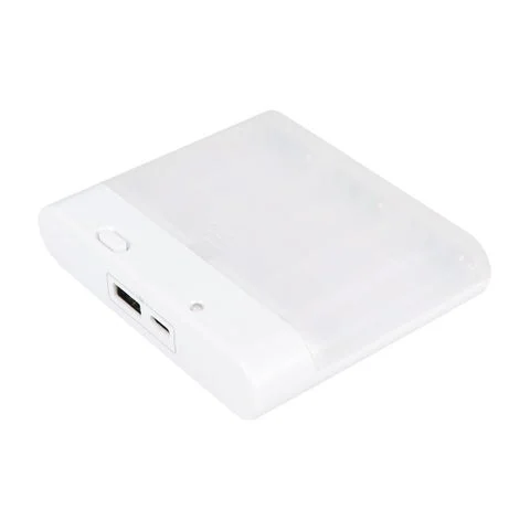 非常用モバイルバッテリーOWL-DB6C1A1-WHの斜めからの外観