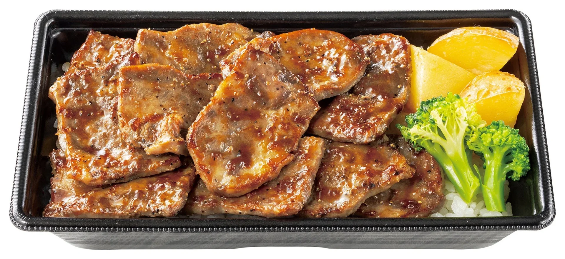 ほっともっと「新・ビーフカットステーキ重」肉増し風の商品写真