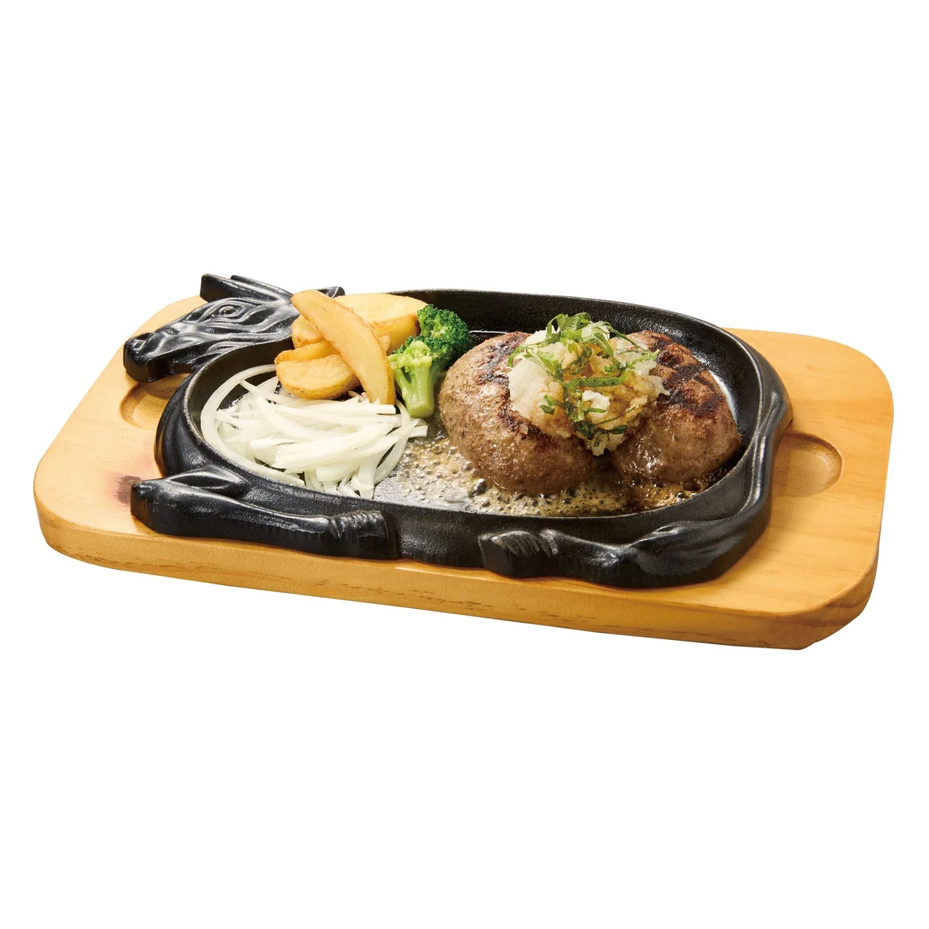 鬼おろしが乗った大俵ハンバーグの料理写真