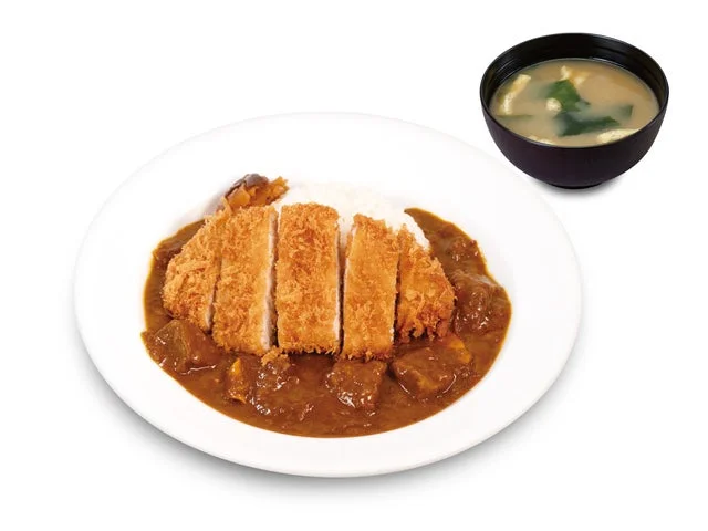 創業ビーフ牛タンロースかつカレーとみそ汁