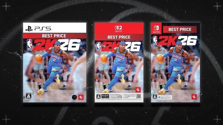 NBA 2K26 BEST PRICE版のPS5、Switch、Switch 2用パッケージ