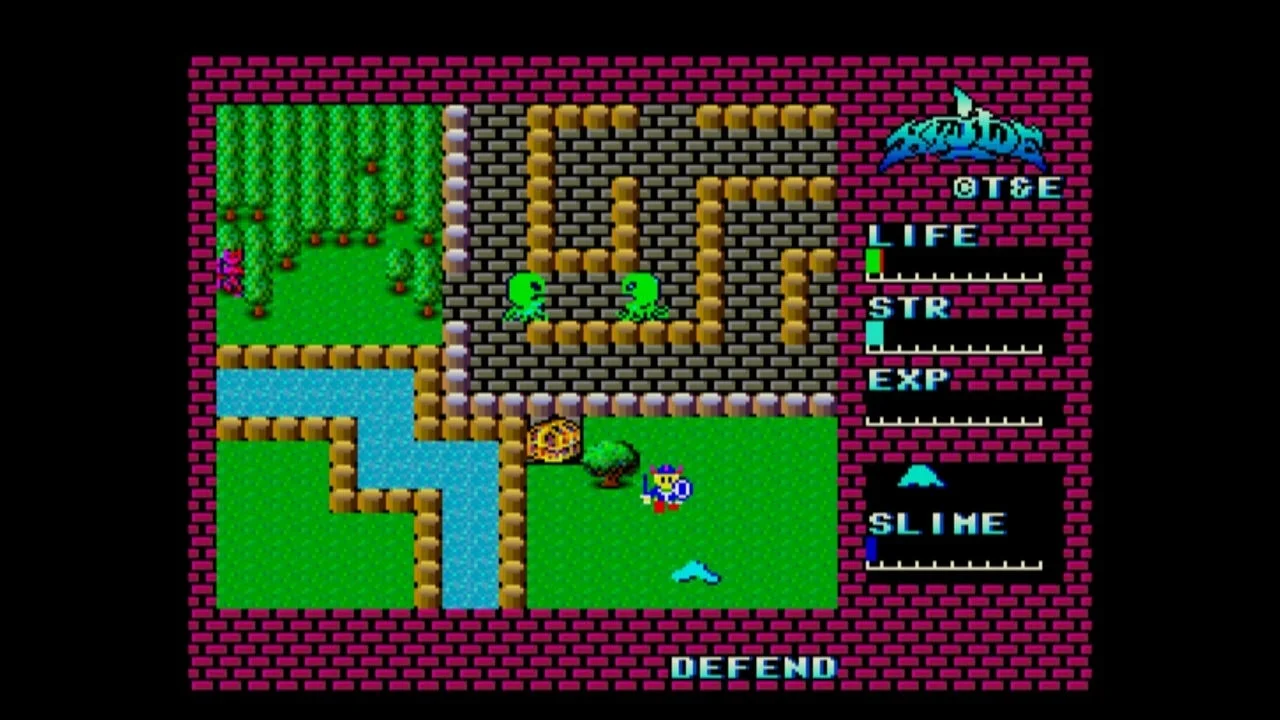 『ハイドライド MSX2』のゲーム画面(ダンジョン探索)