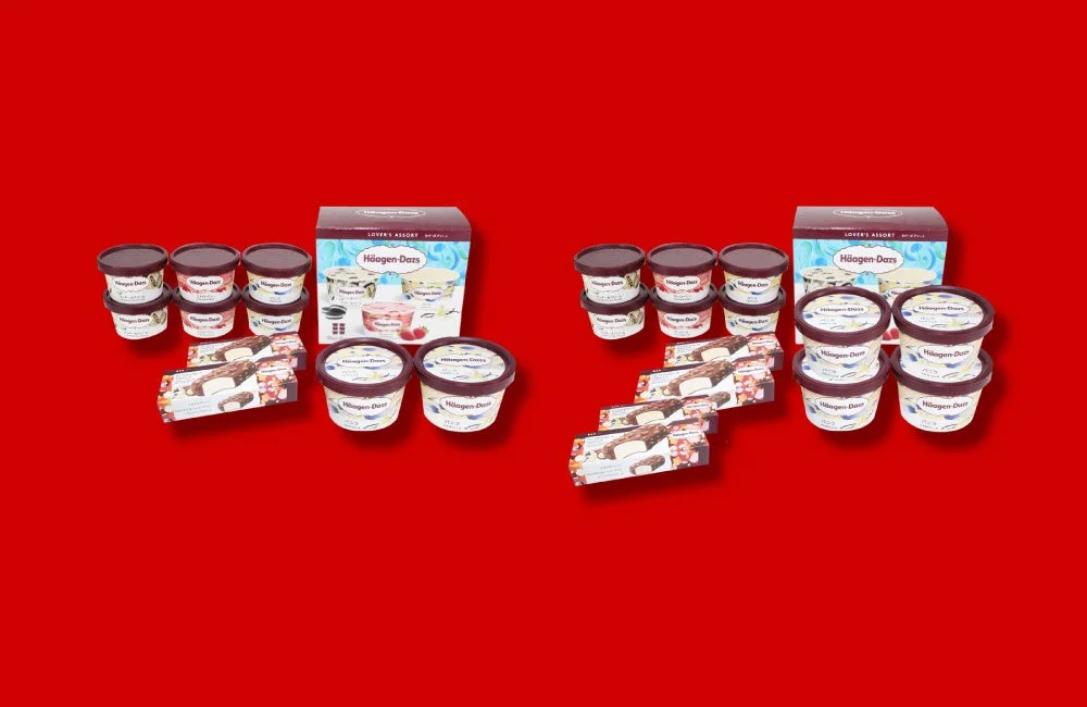 ハーゲンダッツスペシャルセット通常品と増量品の比較