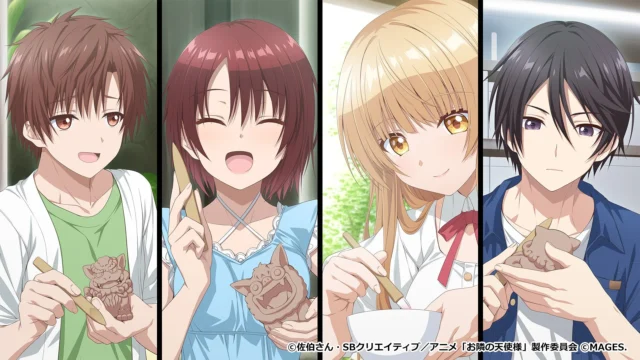 沖縄でシーサー作りを楽しむ藤宮周、椎名真昼、赤澤樹、白河千歳のゲーム画面