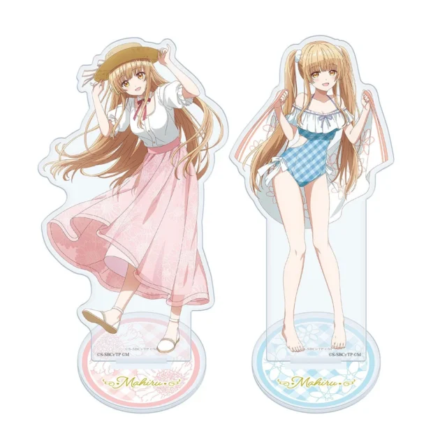 限定版特典のアクリルスタンド2種(ワンピース姿と水着姿の椎名真昼)