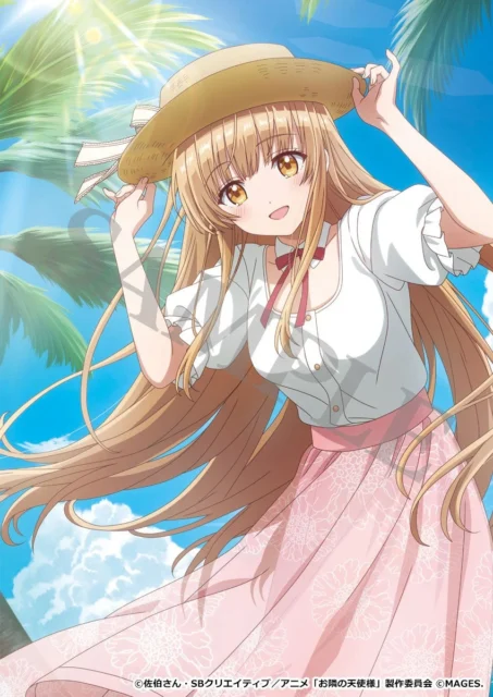 エビテン特典のB2タペストリーイラスト(麦わら帽子を被る椎名真昼)