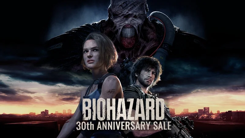 バイオハザードRE:3のセールを告知するビジュアル