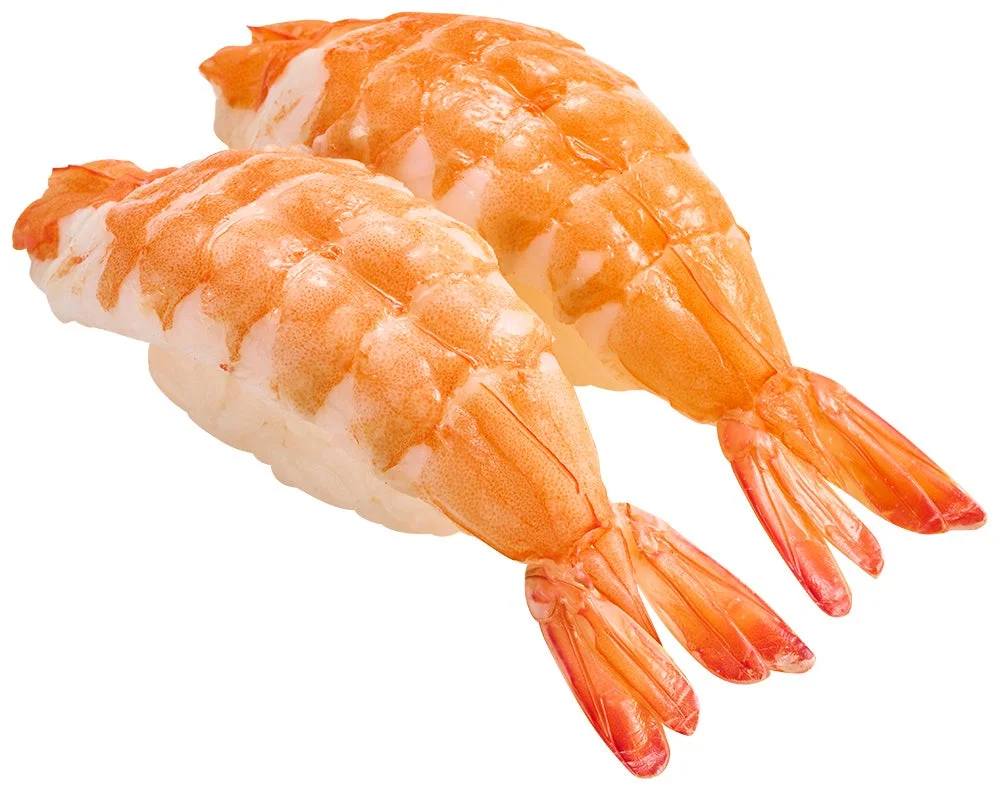 通常より大きいサイズのスシローデカえび2貫