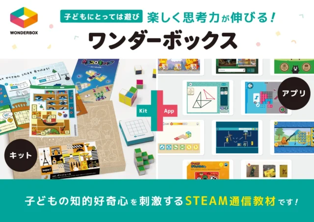 STEAM通信教材『ワンダーボックス』のキットとアプリの全体像