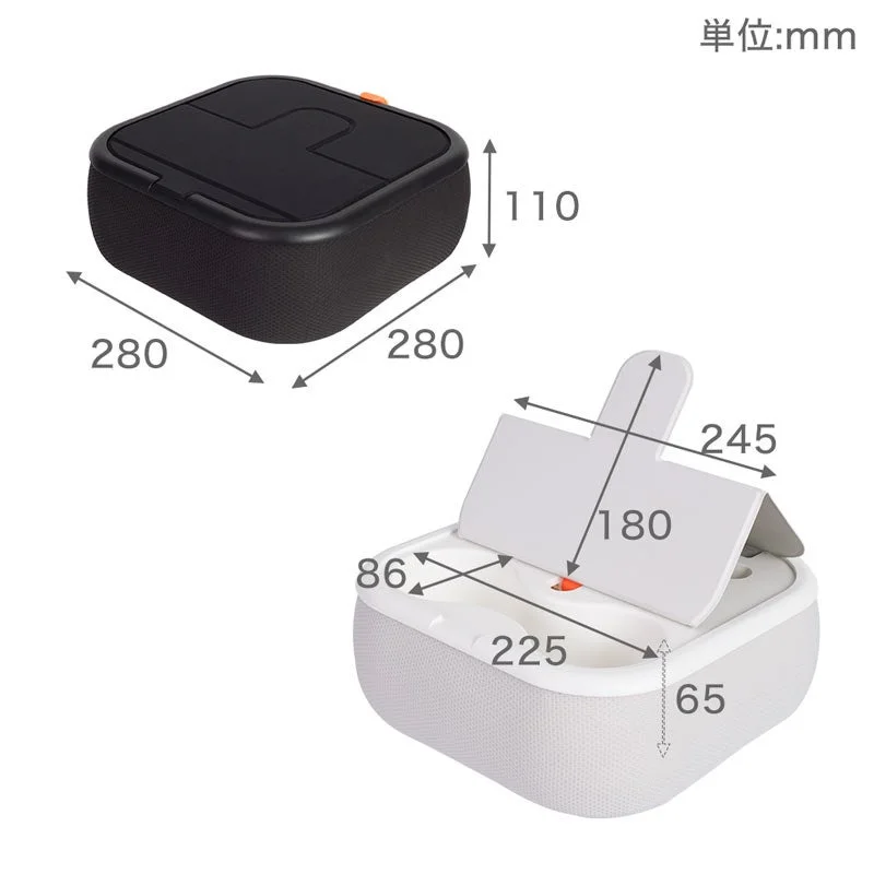 怠惰なあなたの膝上テーブルクッションのサイズと寸法図