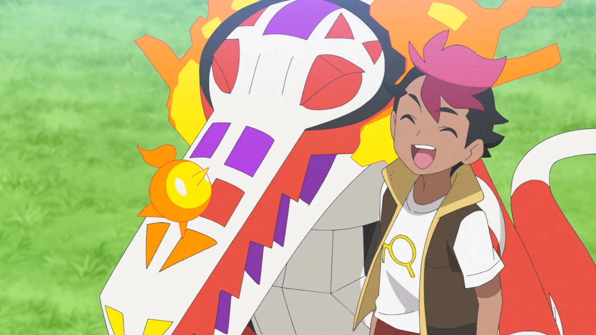 アニメ『ポケットモンスター(2023)』に登場するロイとポケモンたちのシーン